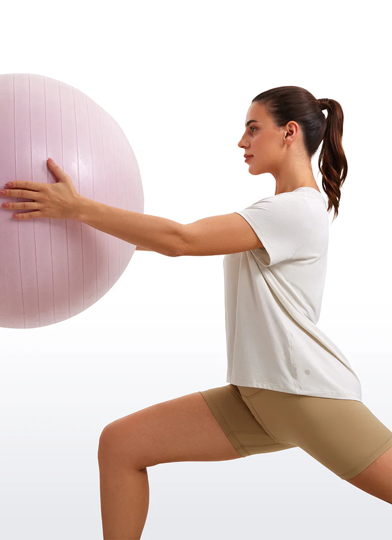 Flowy Yoga Crew Neck Short Sleeve - Image 27