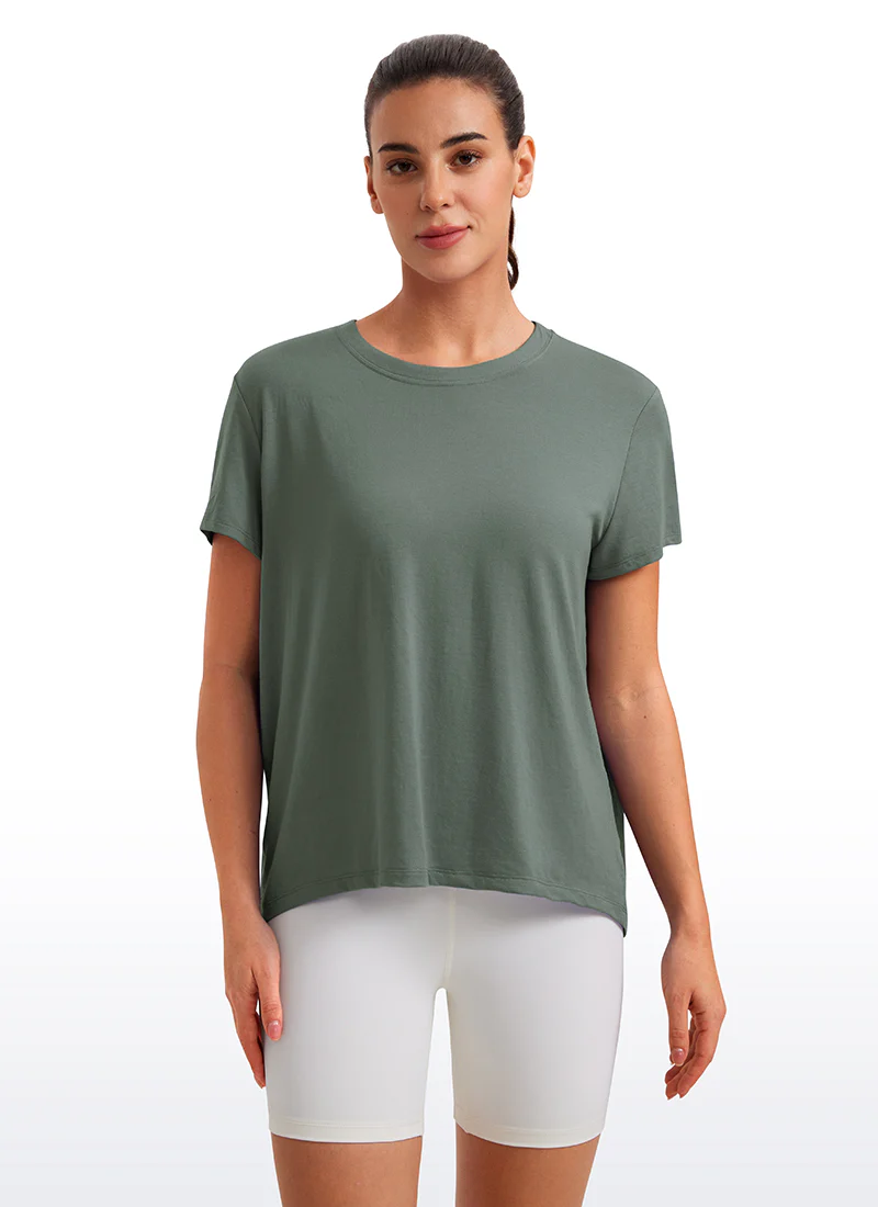 Flowy Yoga Crew Neck Short Sleeve - Image 29