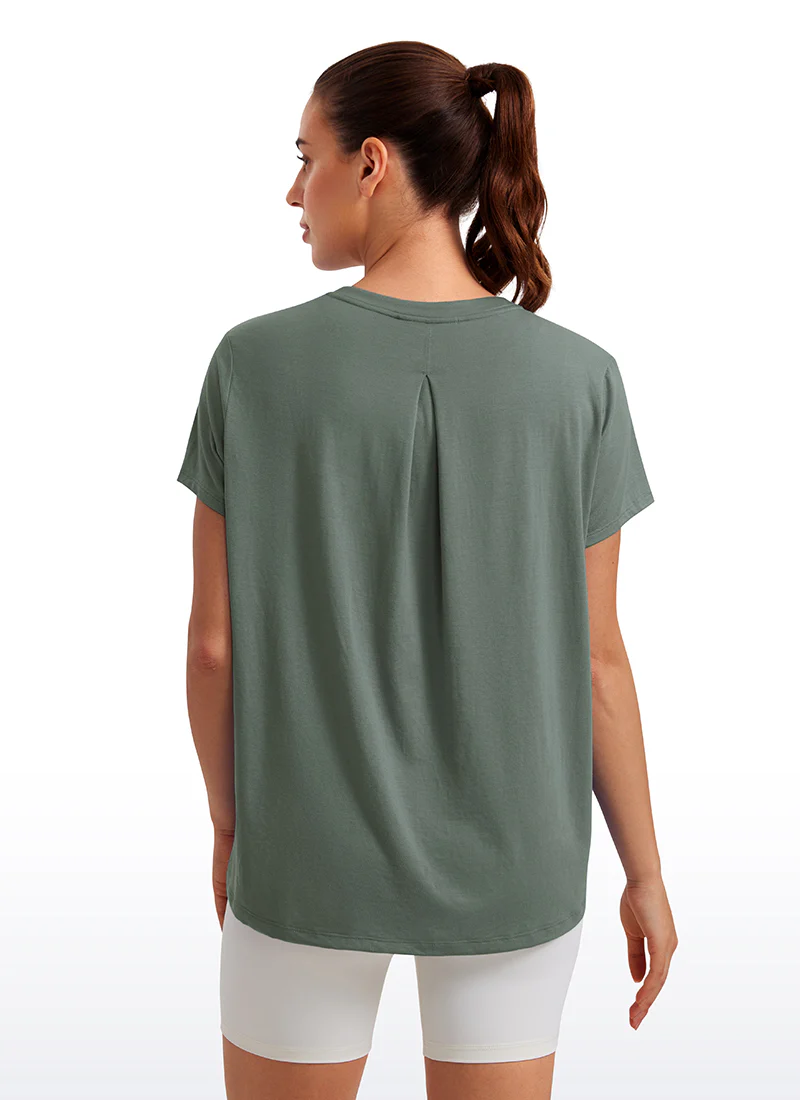 Flowy Yoga Crew Neck Short Sleeve - Image 30