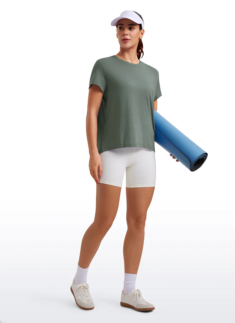 Flowy Yoga Crew Neck Short Sleeve - Image 31