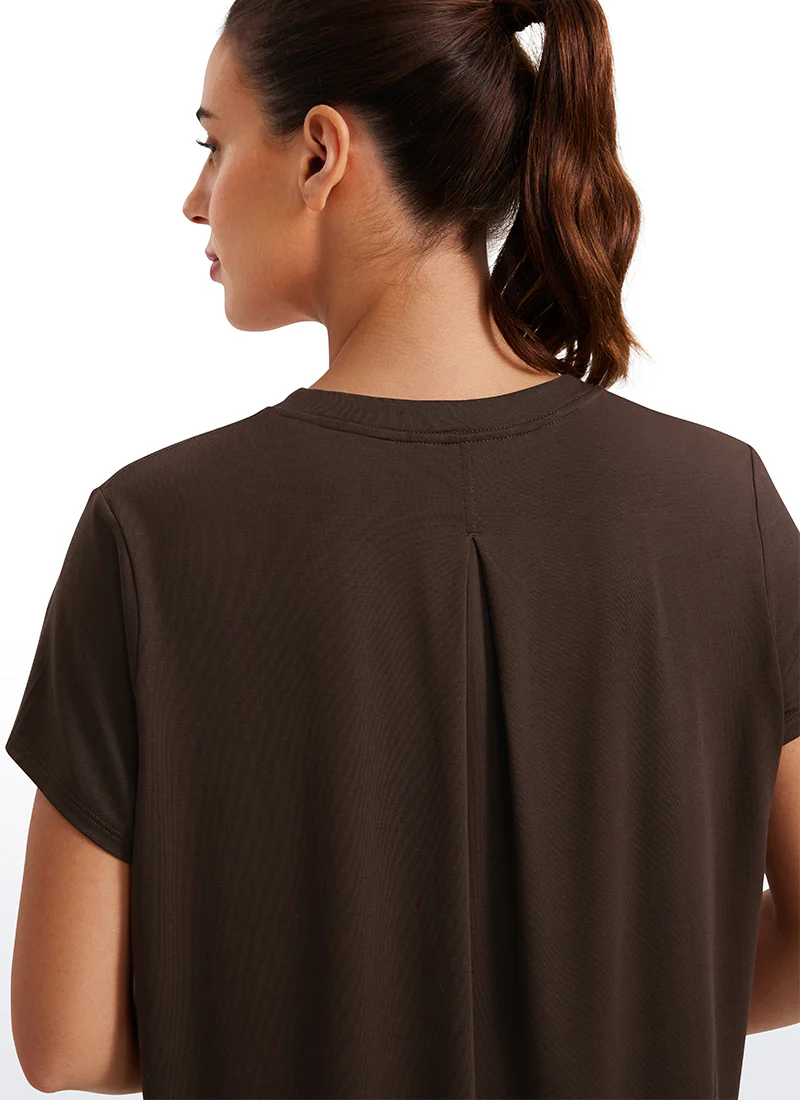 Flowy Yoga Crew Neck Short Sleeve - Image 4