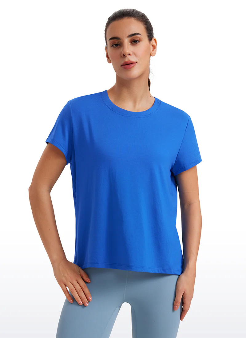 Flowy Yoga Crew Neck Short Sleeve - Image 5