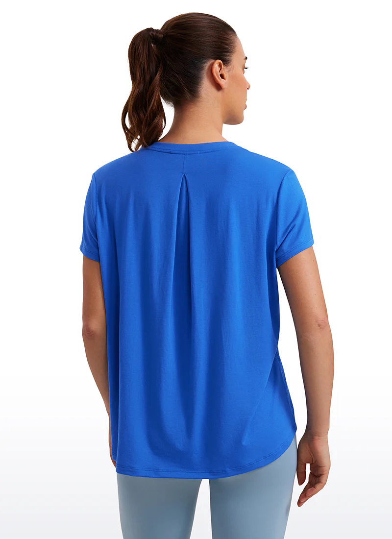 Flowy Yoga Crew Neck Short Sleeve - Image 6