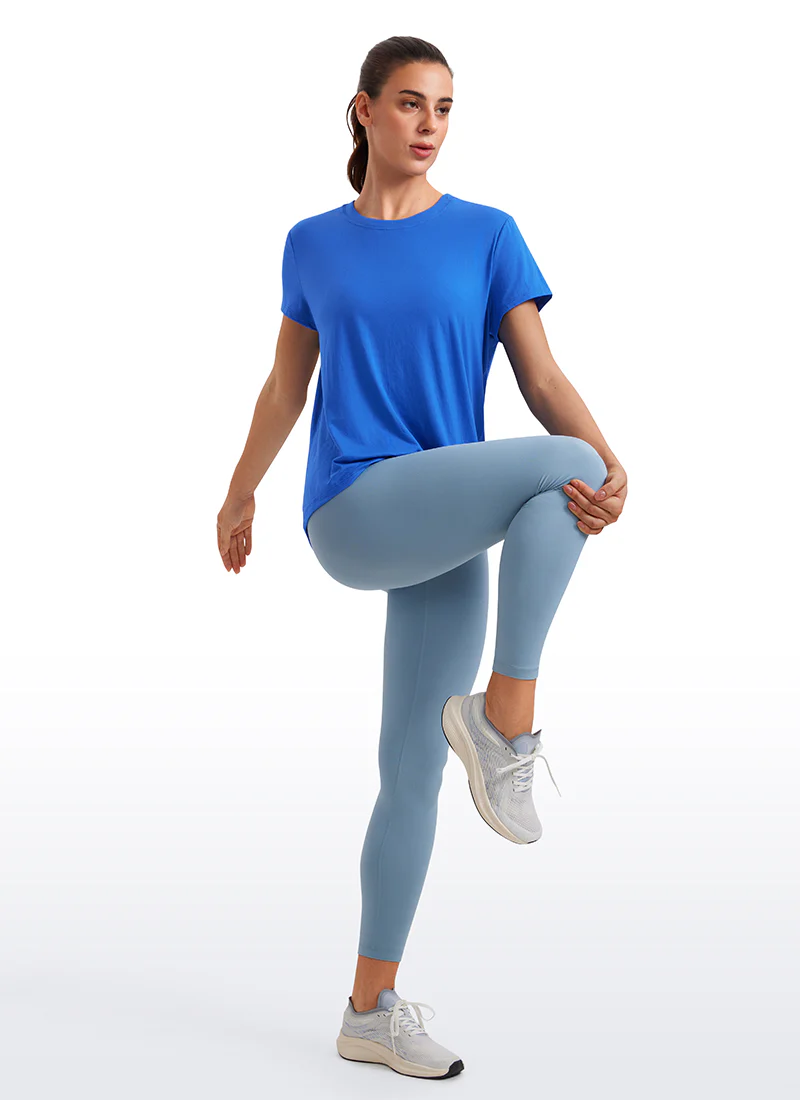 Flowy Yoga Crew Neck Short Sleeve - Image 7