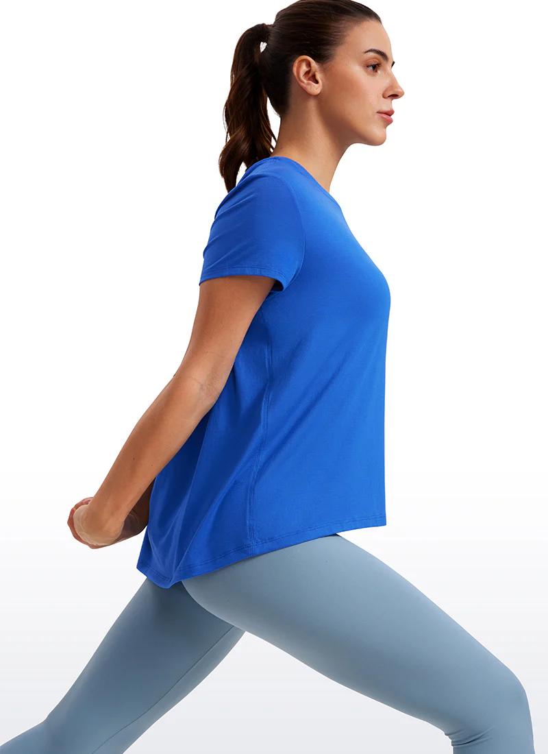 Flowy Yoga Crew Neck Short Sleeve - Image 8