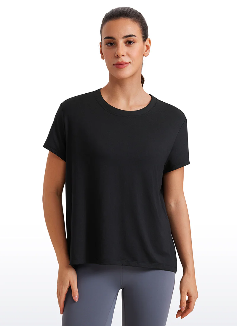 Flowy Yoga Crew Neck Short Sleeve - Image 9