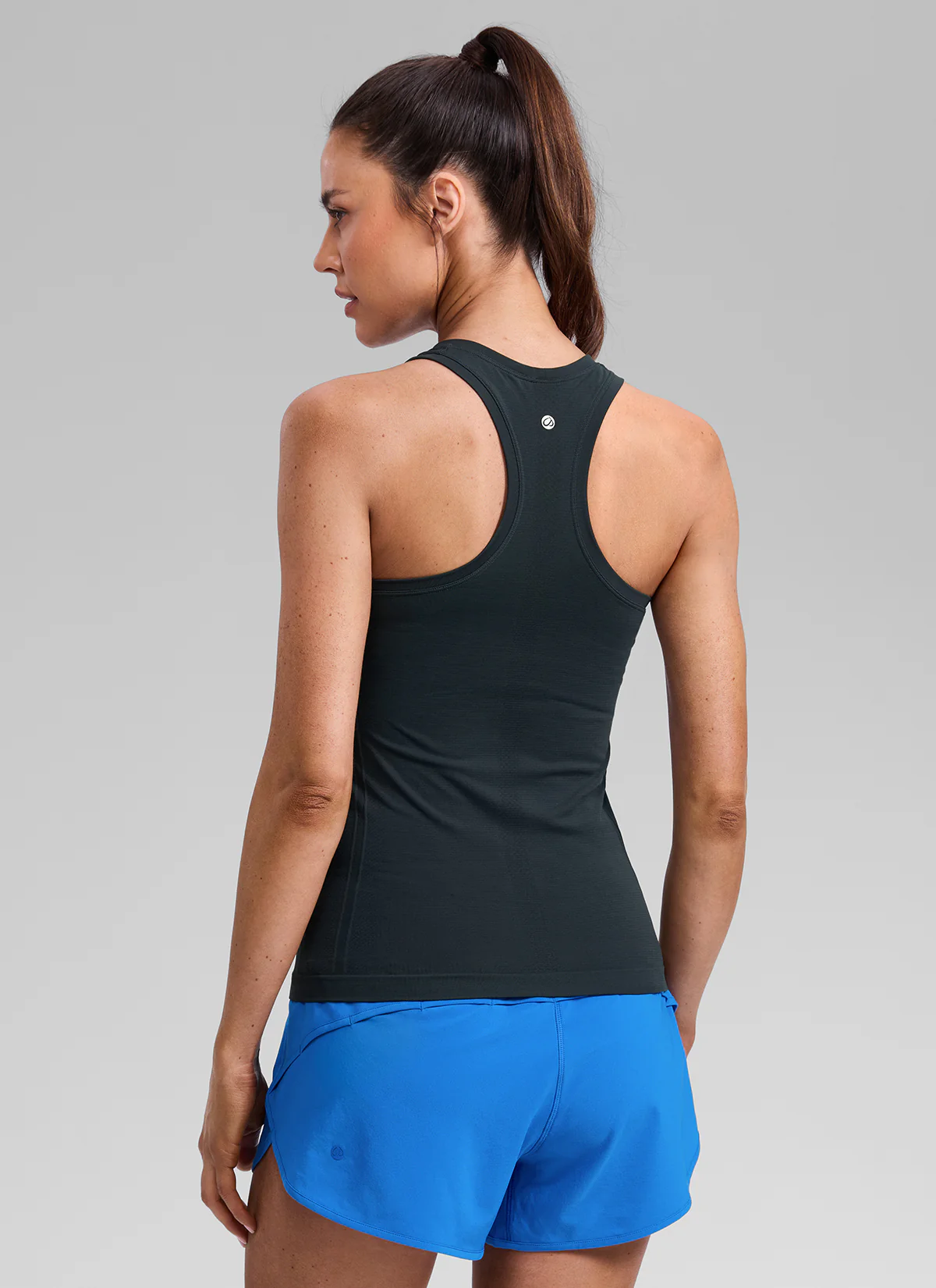 Seamless Racerback High Crewneck Hip Tank - Image 6