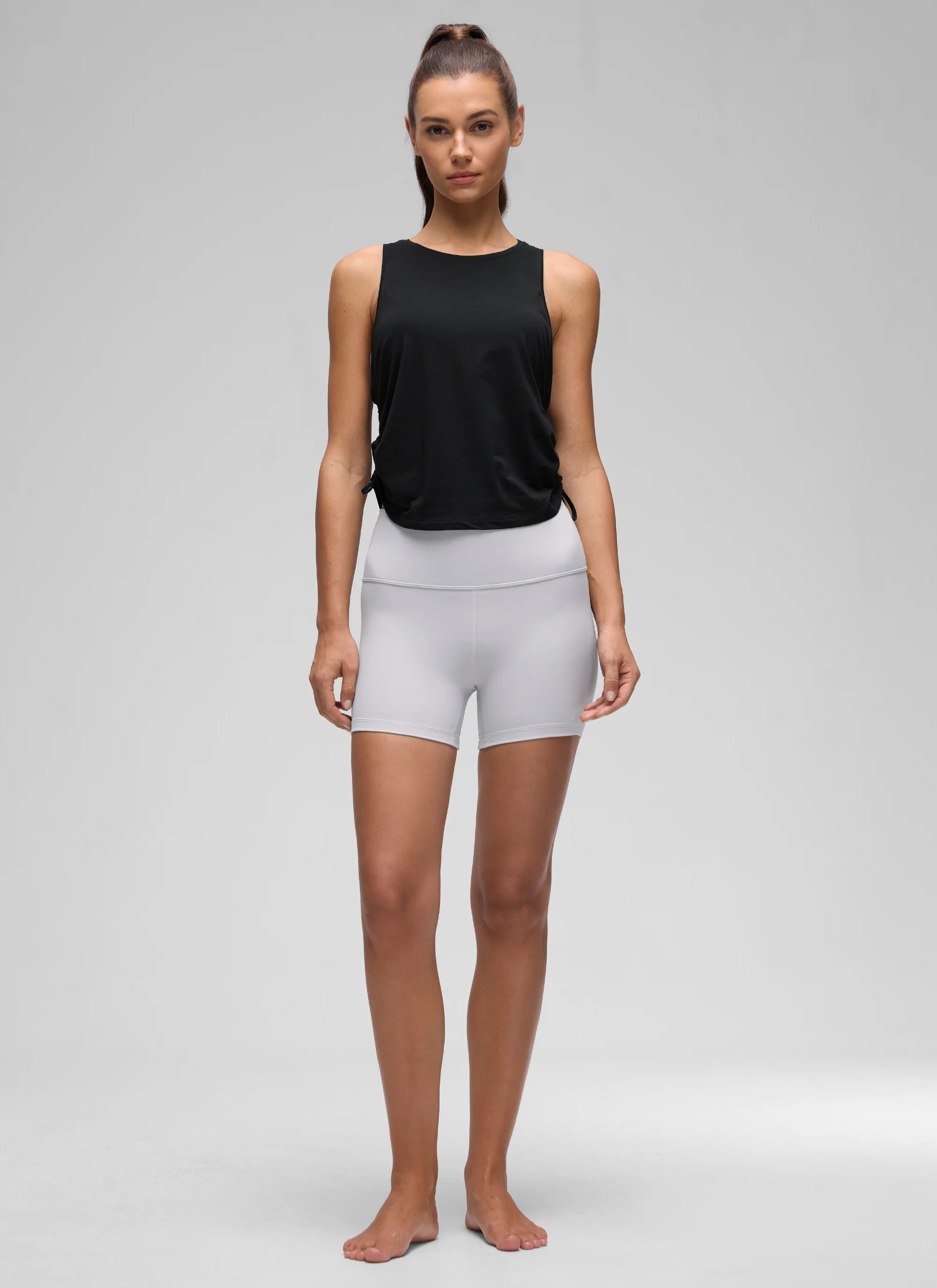 Pima Cotton Racerback Ruched Side Tank - Image 11