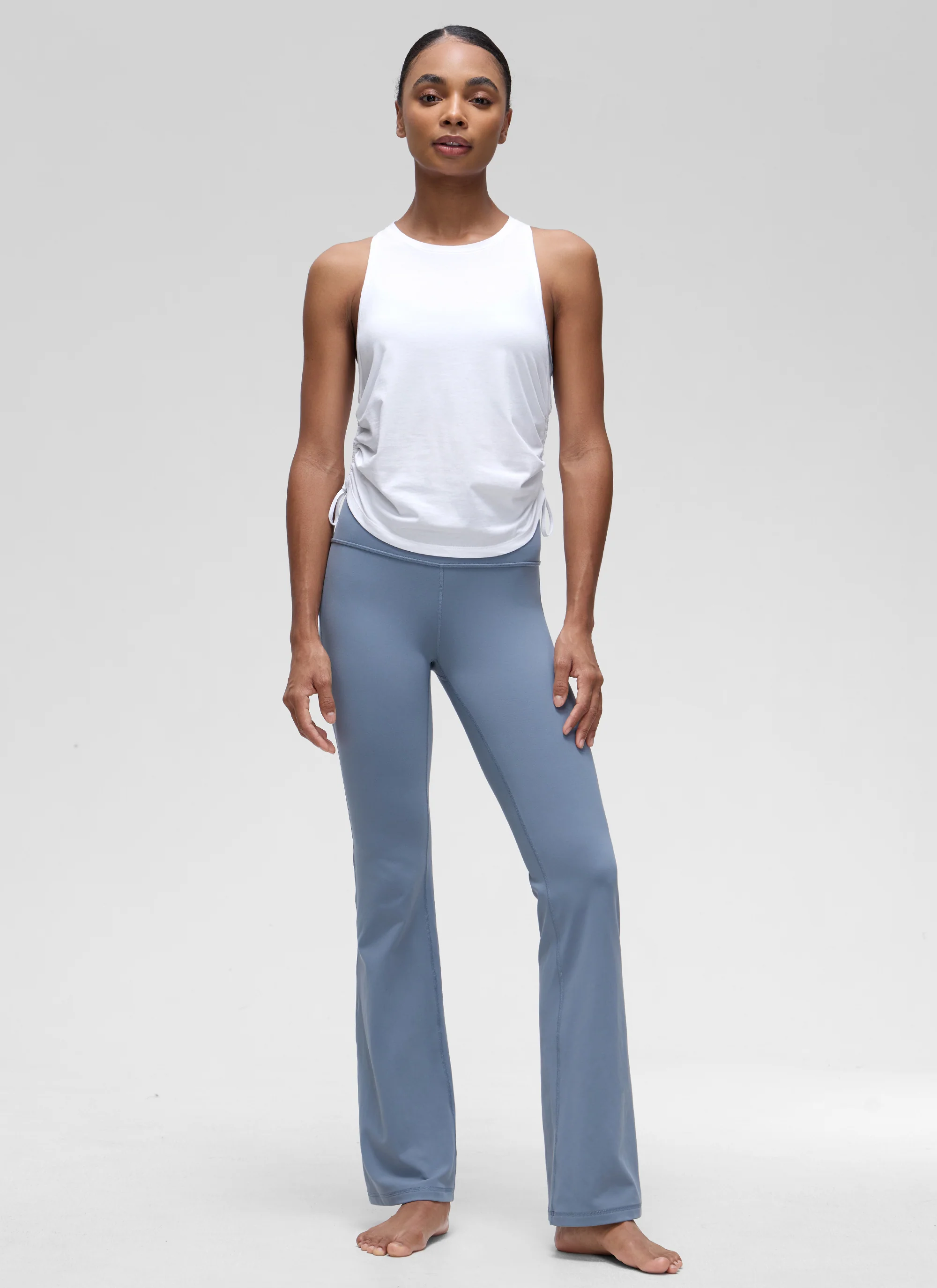 Pima Cotton Racerback Ruched Side Tank - Image 16