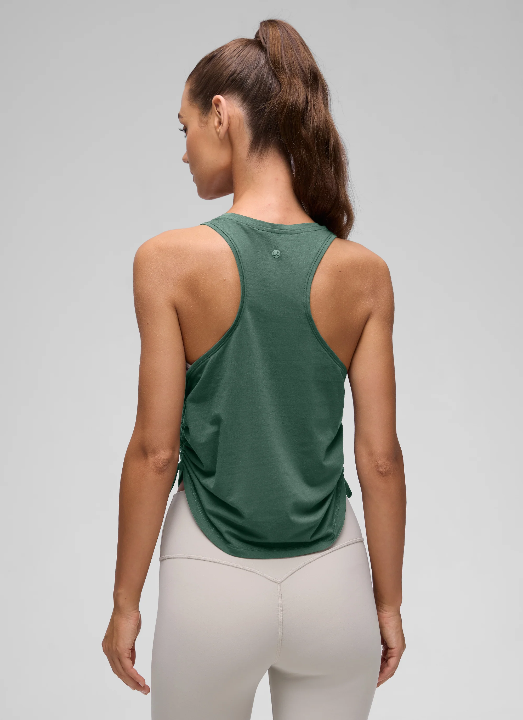 Pima Cotton Racerback Ruched Side Tank - Image 19
