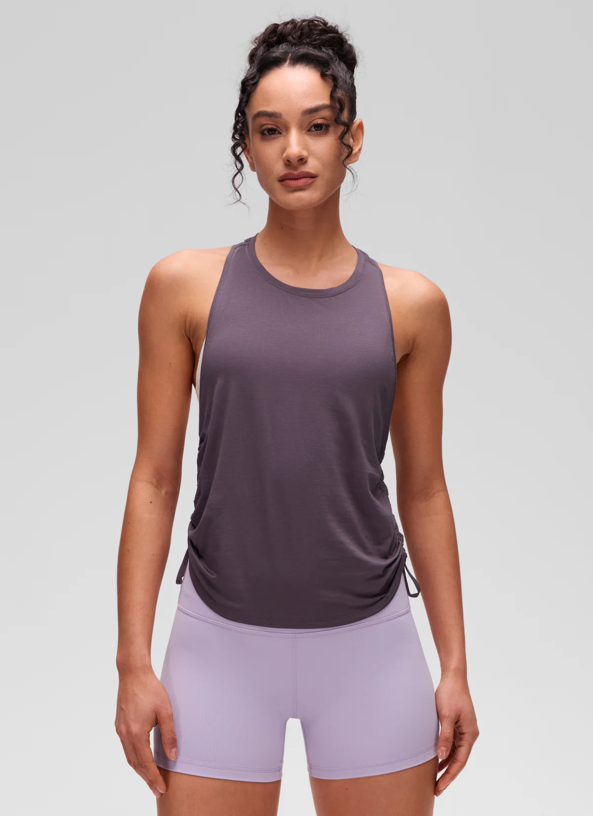 Pima Cotton Racerback Ruched Side Tank - Image 23
