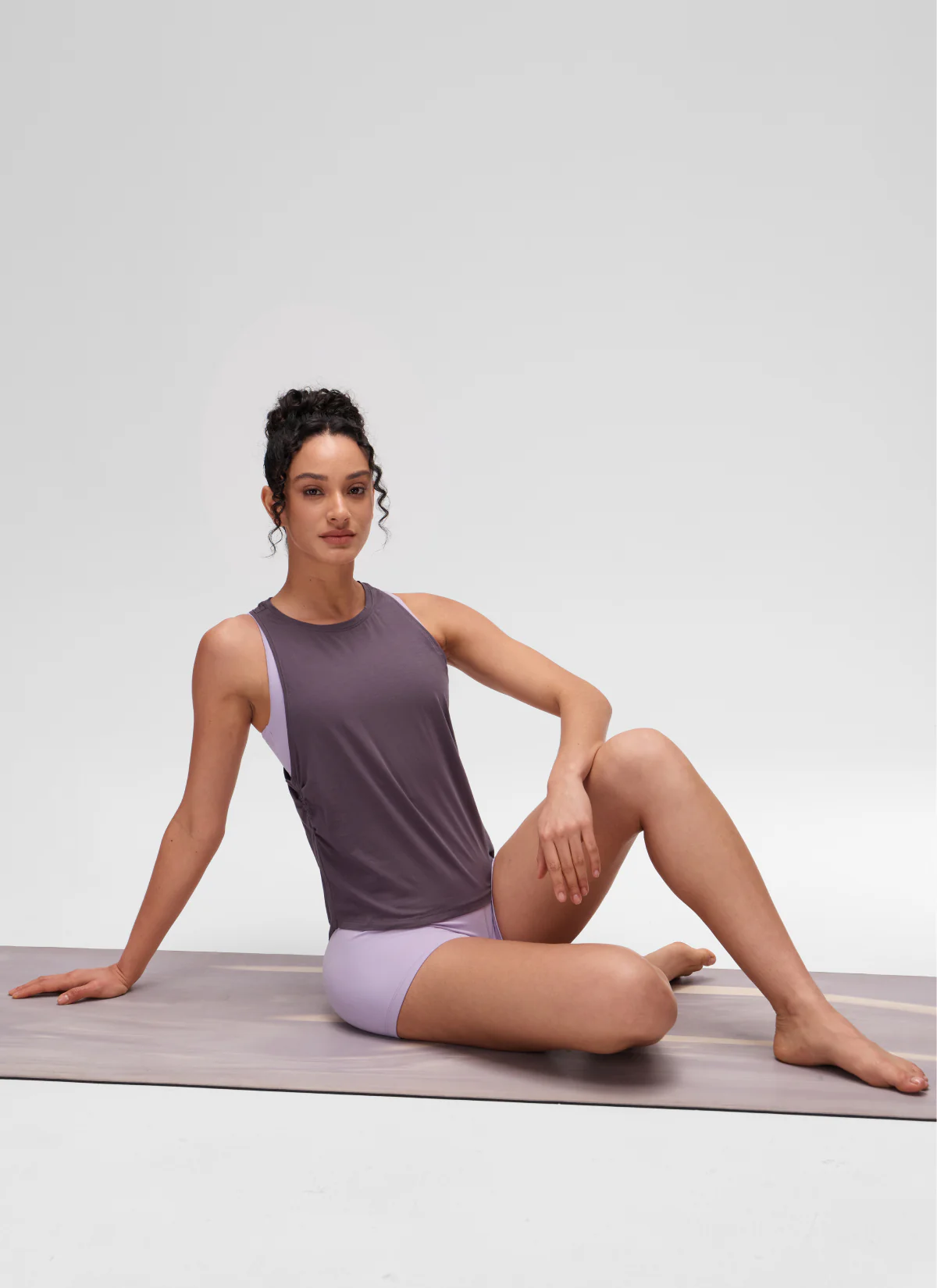 Pima Cotton Racerback Ruched Side Tank - Image 25