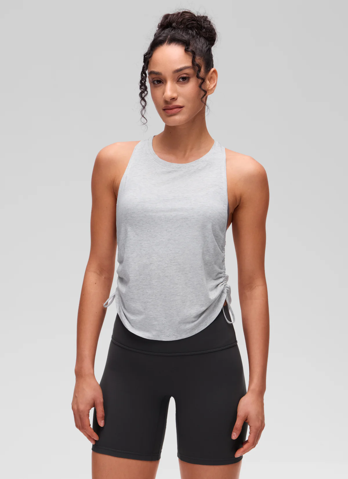Pima Cotton Racerback Ruched Side Tank - Image 27