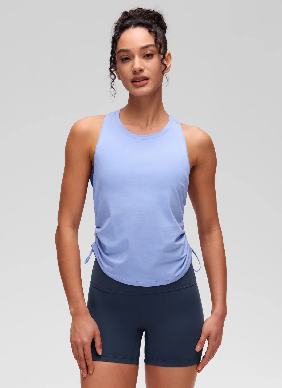 Pima Cotton Racerback Ruched Side Tank - Image 32