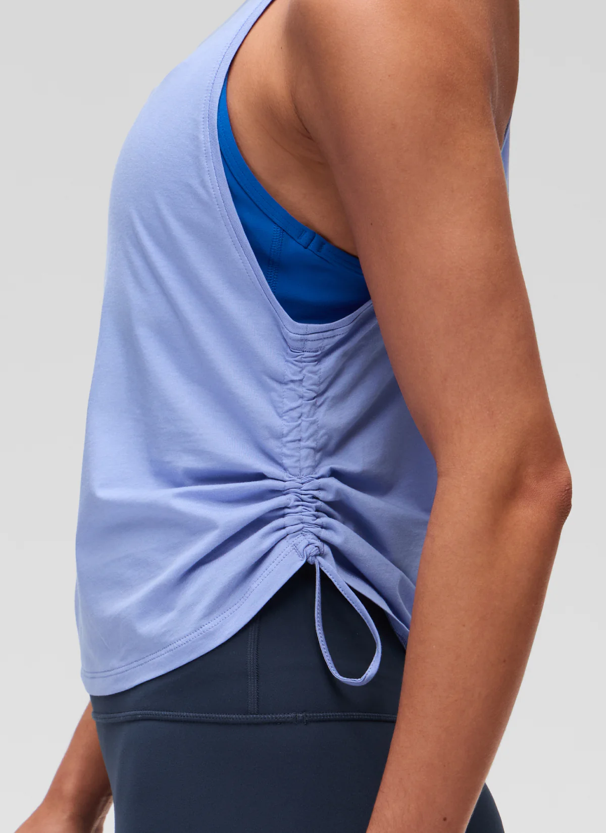 Pima Cotton Racerback Ruched Side Tank - Image 35