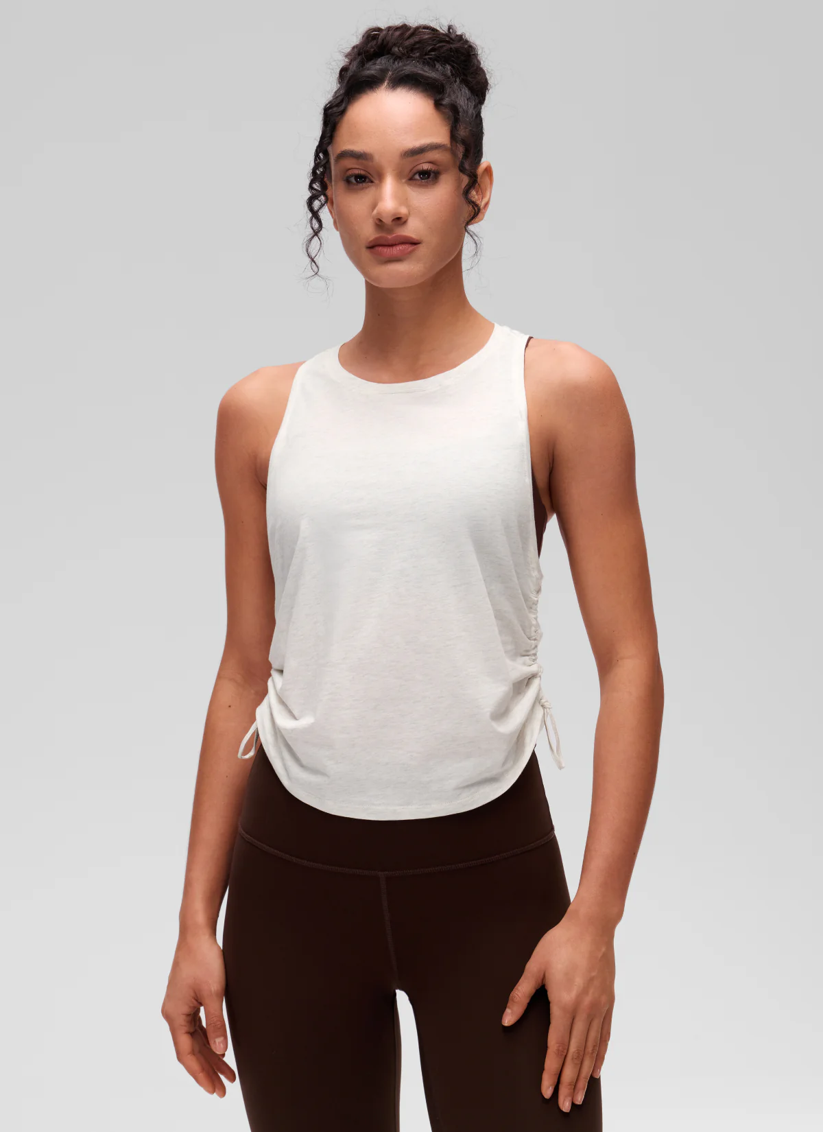 Pima Cotton Racerback Ruched Side Tank - Image 5