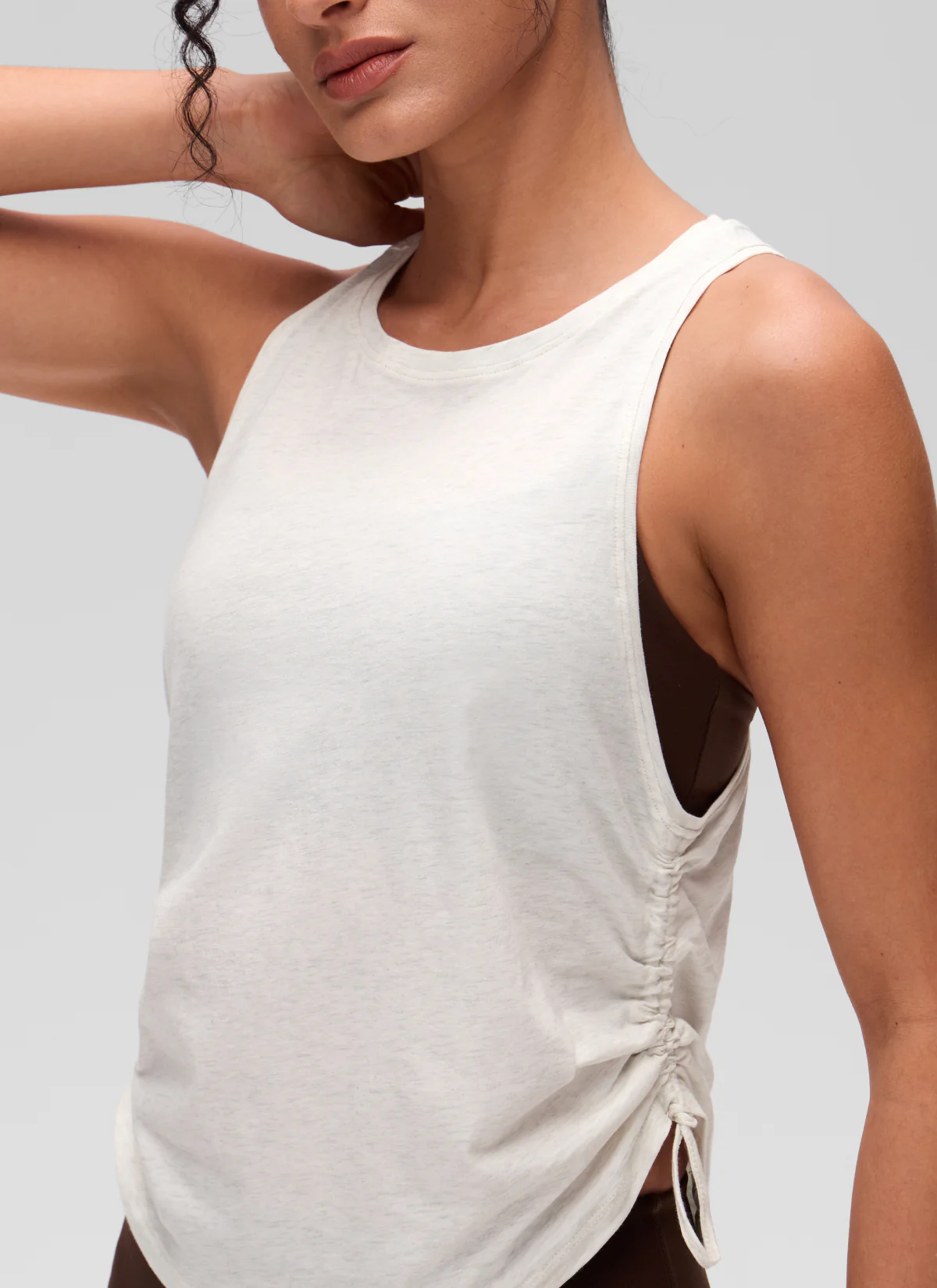 Pima Cotton Racerback Ruched Side Tank - Image 8