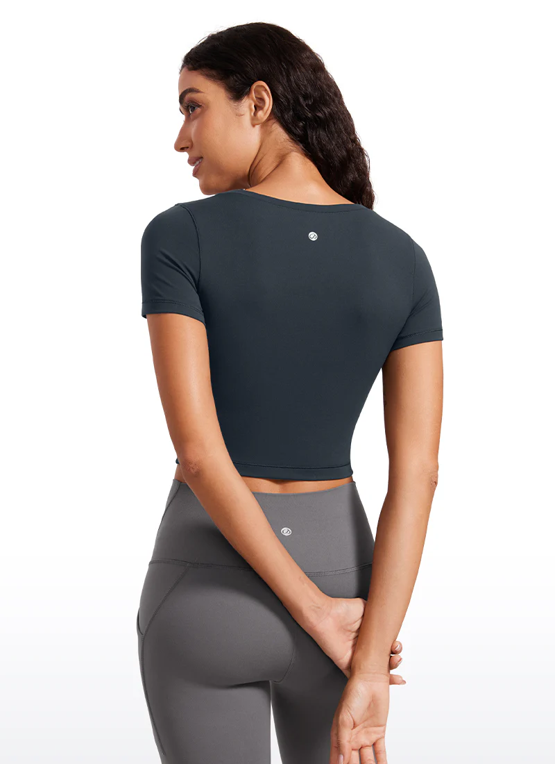Butterluxe Scoop Neck Cropped Short Sleeves - Image 10