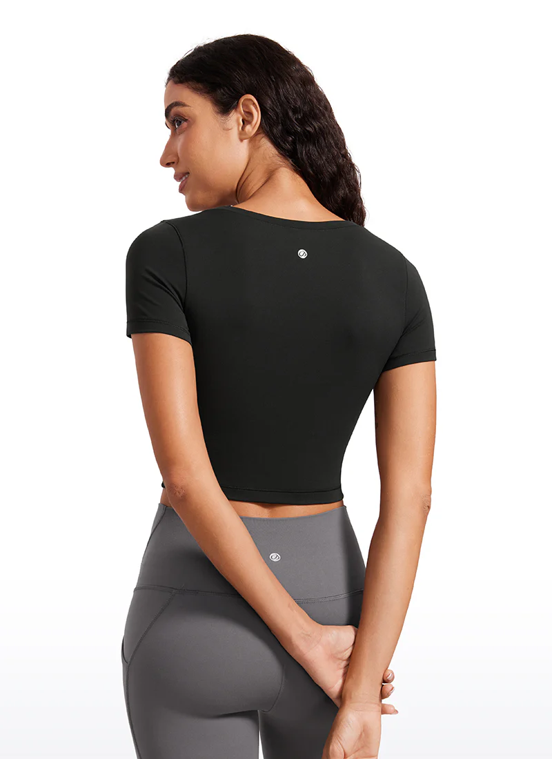Butterluxe Scoop Neck Cropped Short Sleeves - Image 6