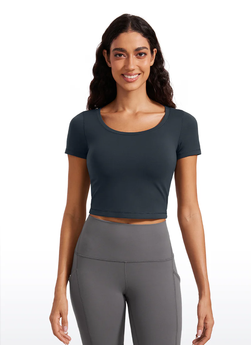 Butterluxe Scoop Neck Cropped Short Sleeves - Image 9