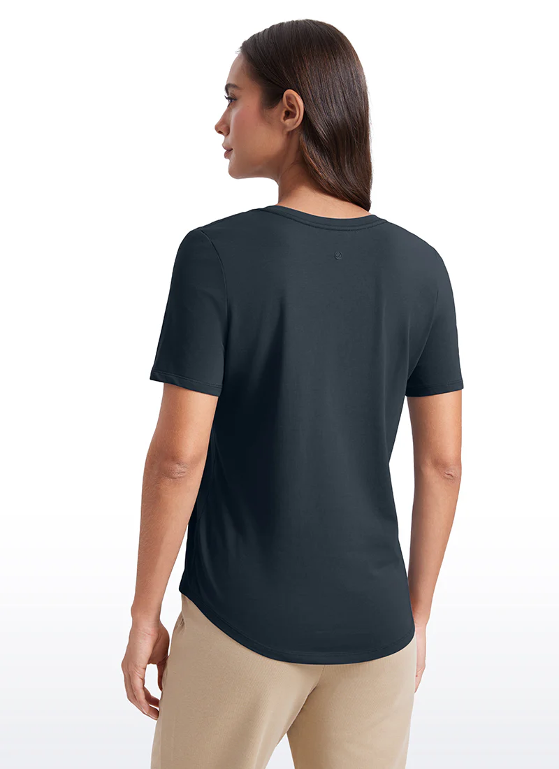 Pima Cotton Pro V Neck Short Sleeve - Image 14