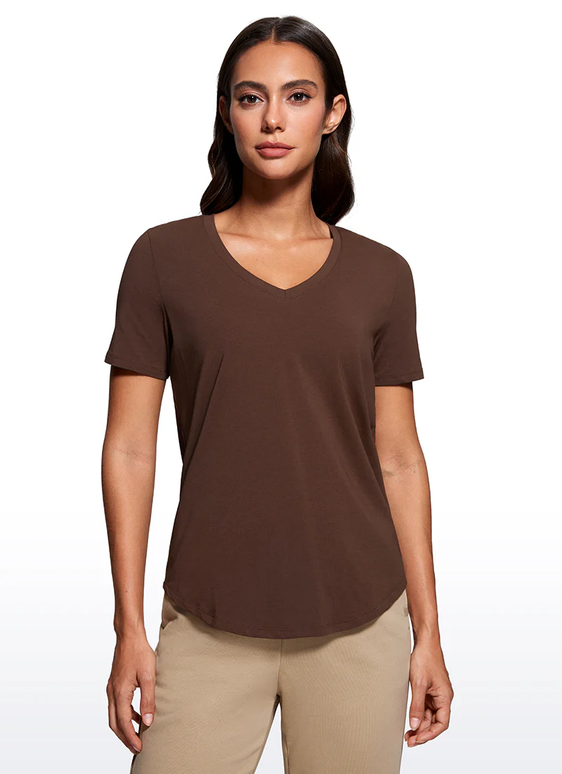 Pima Cotton Pro V Neck Short Sleeve - Image 17
