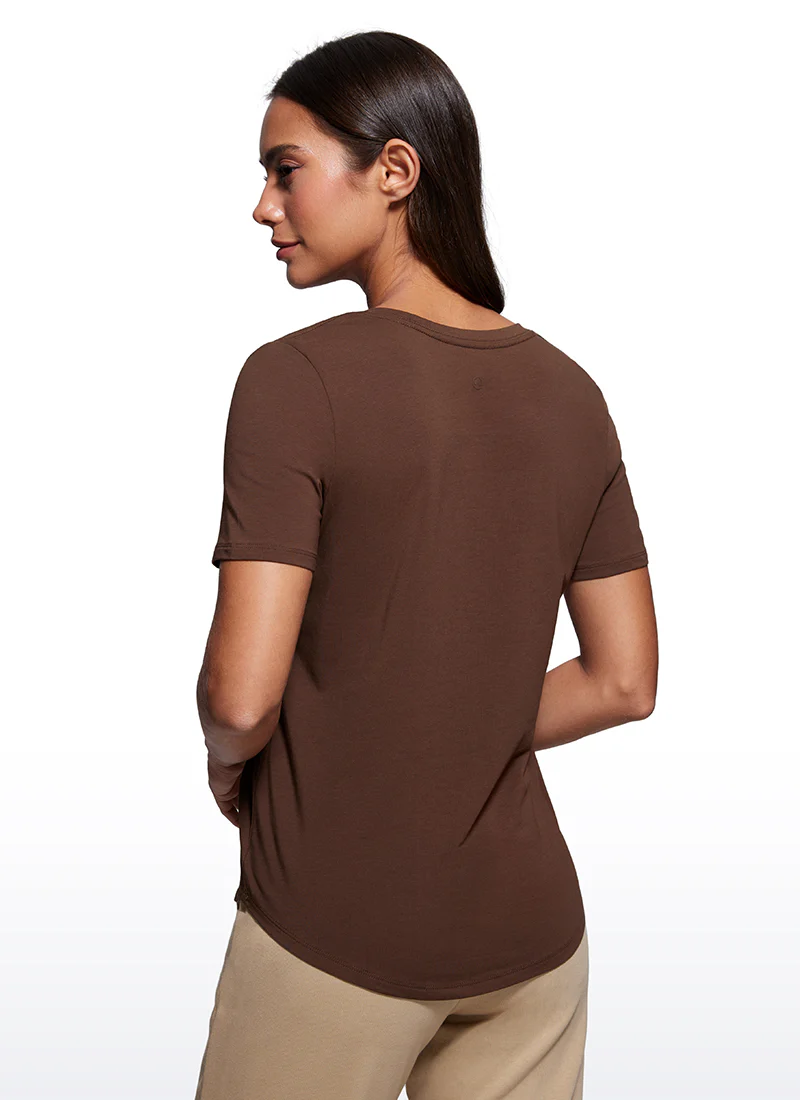 Pima Cotton Pro V Neck Short Sleeve - Image 18
