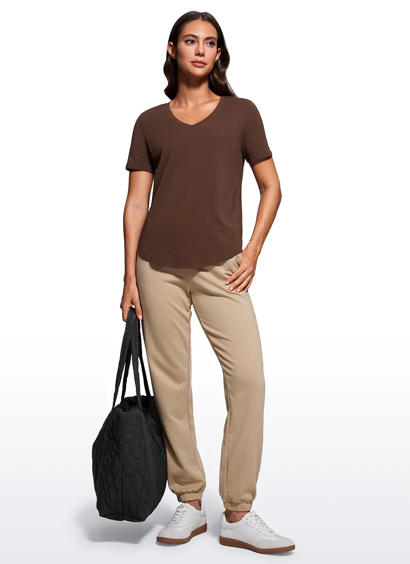 Pima Cotton Pro V Neck Short Sleeve - Image 19