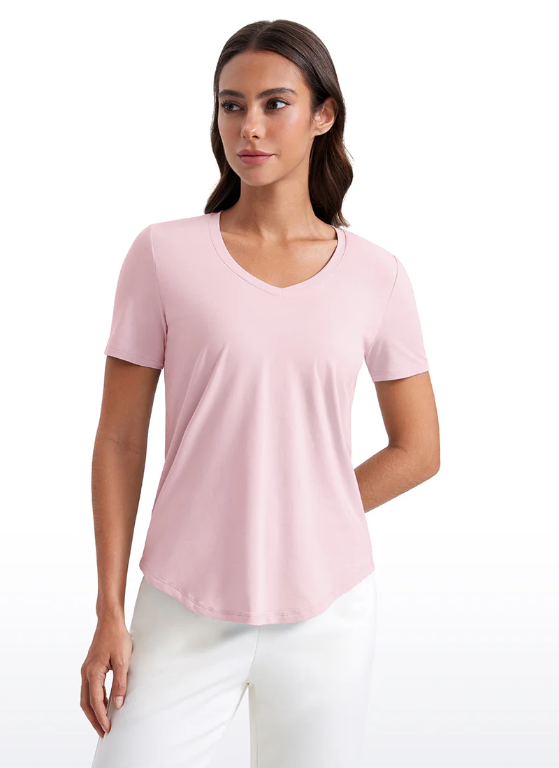 Pima Cotton Pro V Neck Short Sleeve - Image 21