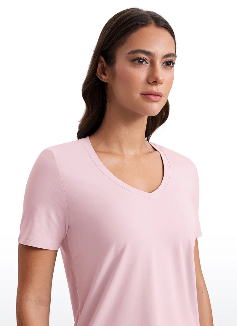 Pima Cotton Pro V Neck Short Sleeve - Image 25
