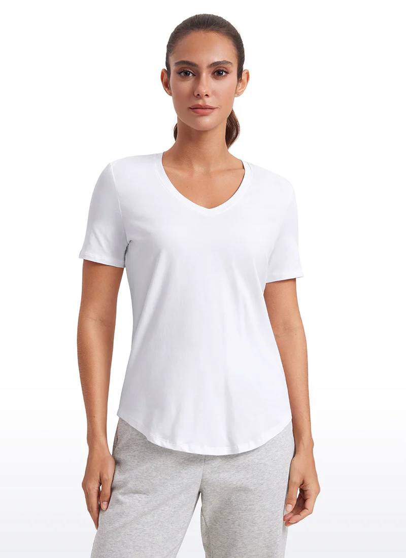 Pima Cotton Pro V Neck Short Sleeve - Image 6
