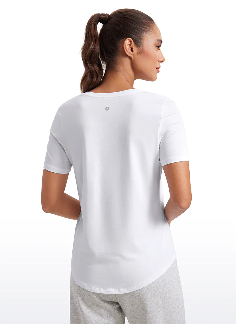 Pima Cotton Pro V Neck Short Sleeve - Image 7