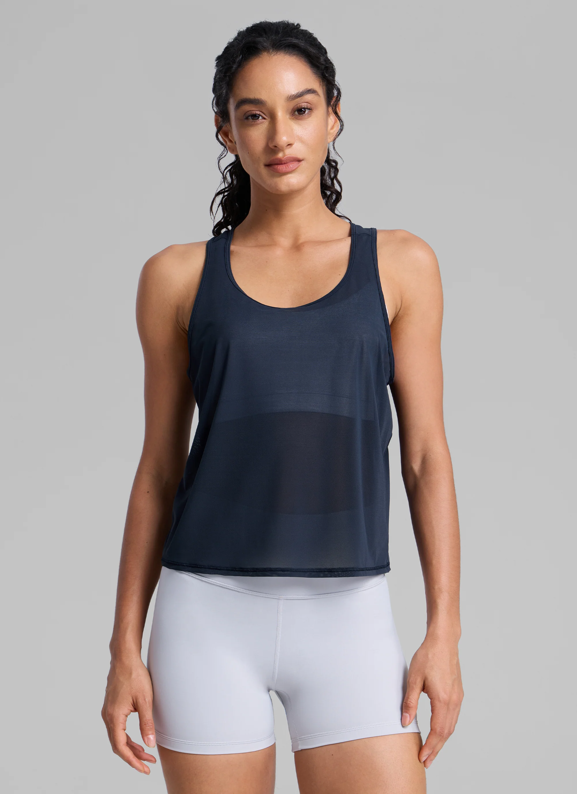 Mesh Relaxed Fit Workout Breathable Tank - Image 13