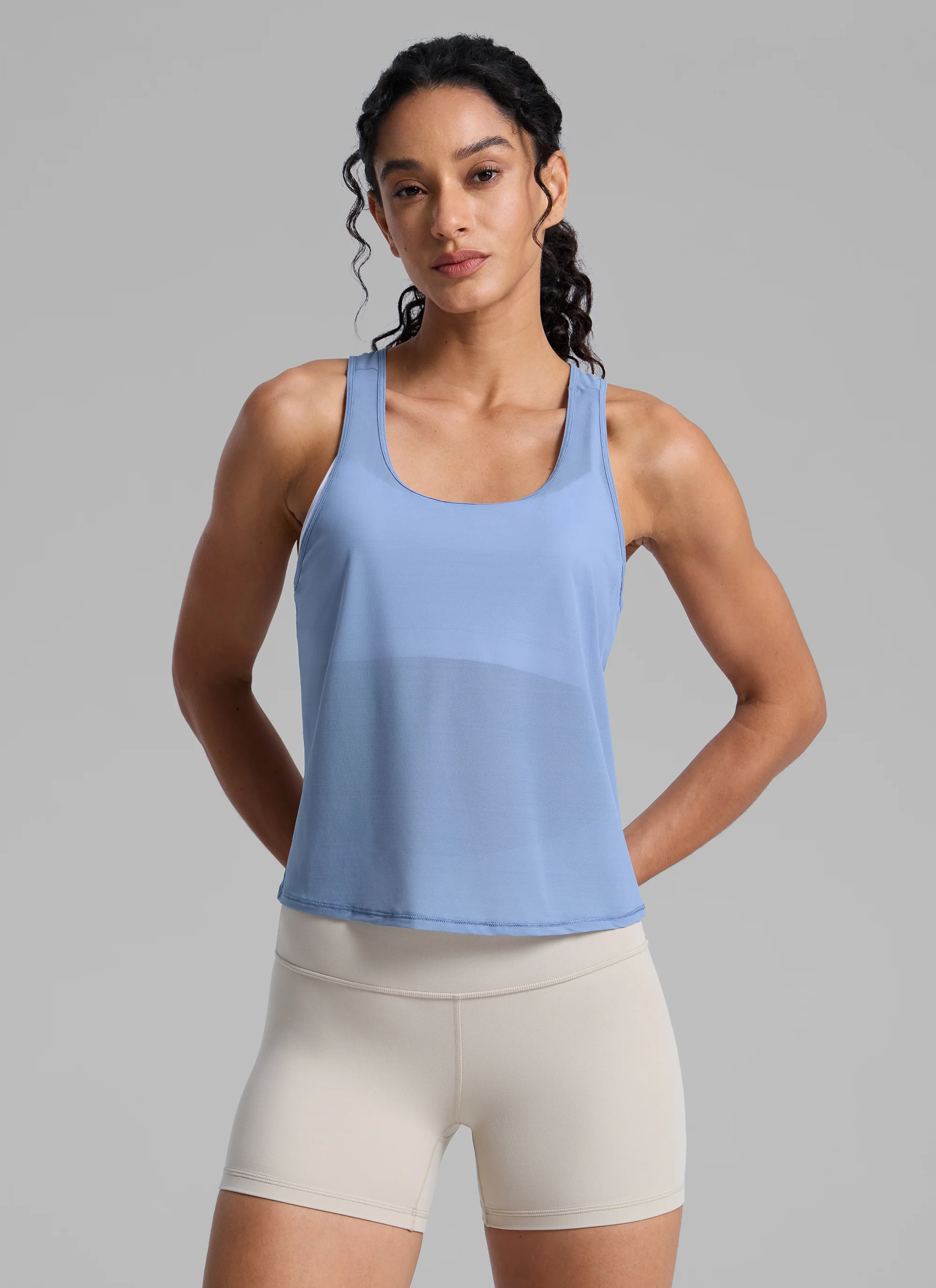 Mesh Relaxed Fit Workout Breathable Tank - Image 17