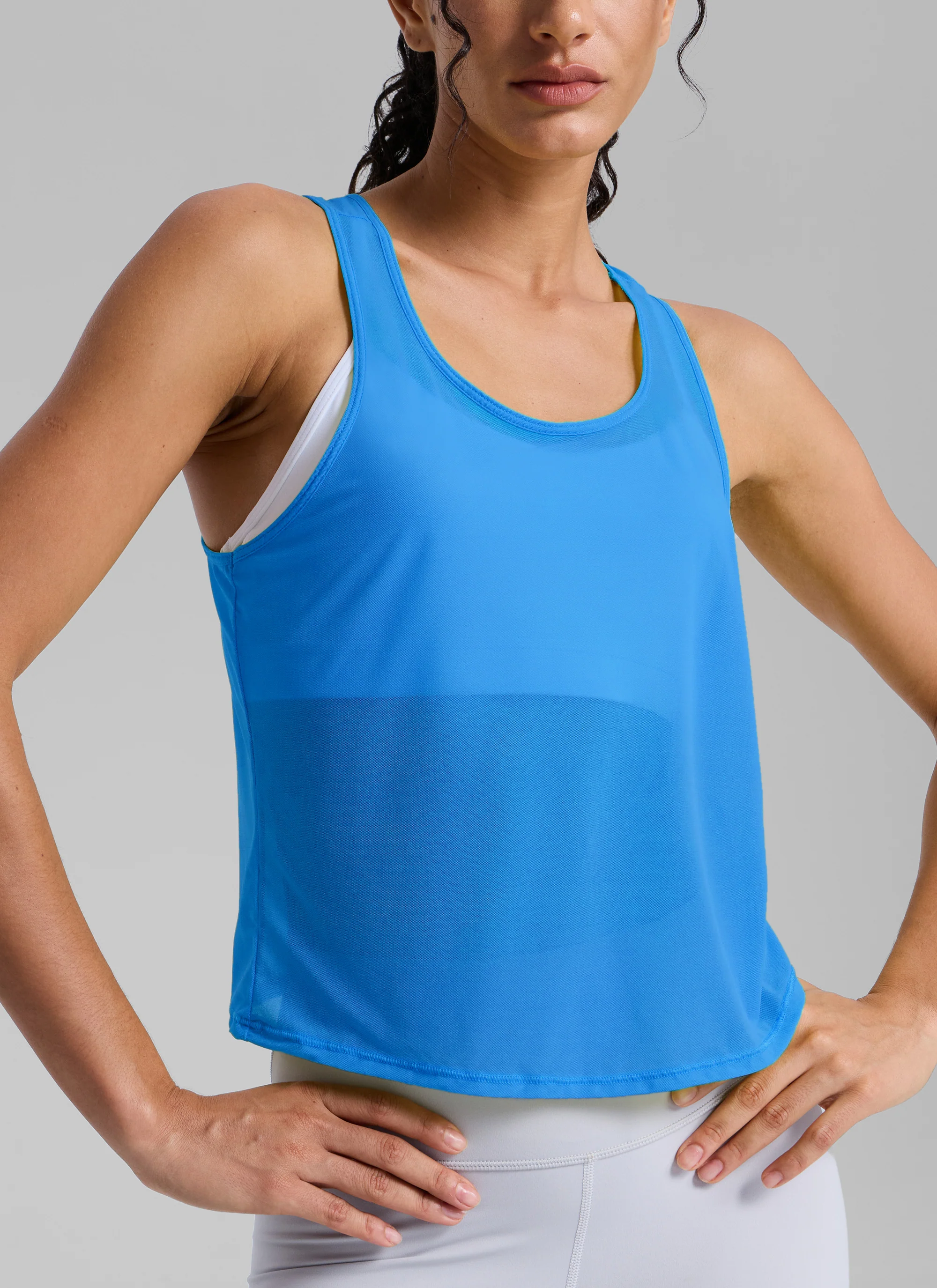Mesh Relaxed Fit Workout Breathable Tank - Image 32