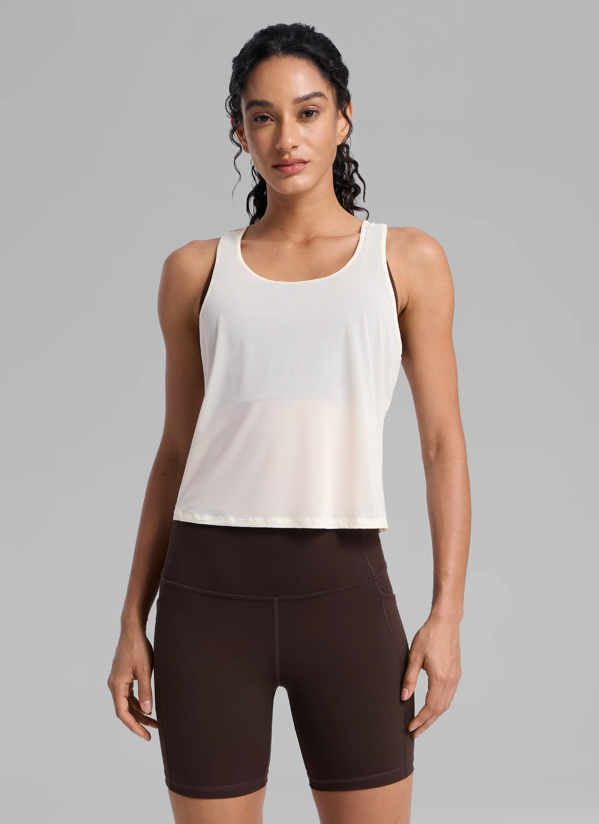 Mesh Relaxed Fit Workout Breathable Tank - Image 33