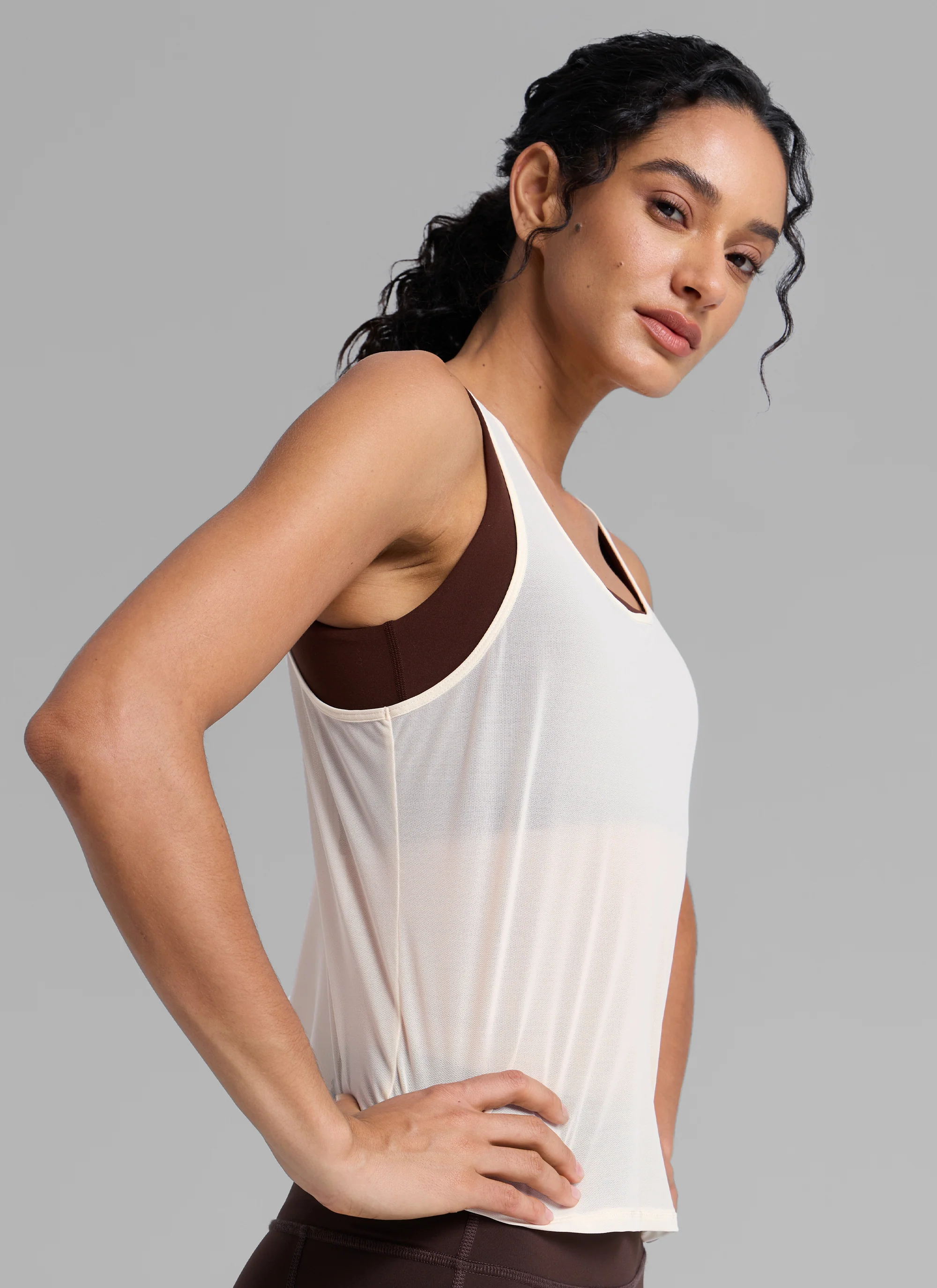 Mesh Relaxed Fit Workout Breathable Tank - Image 36