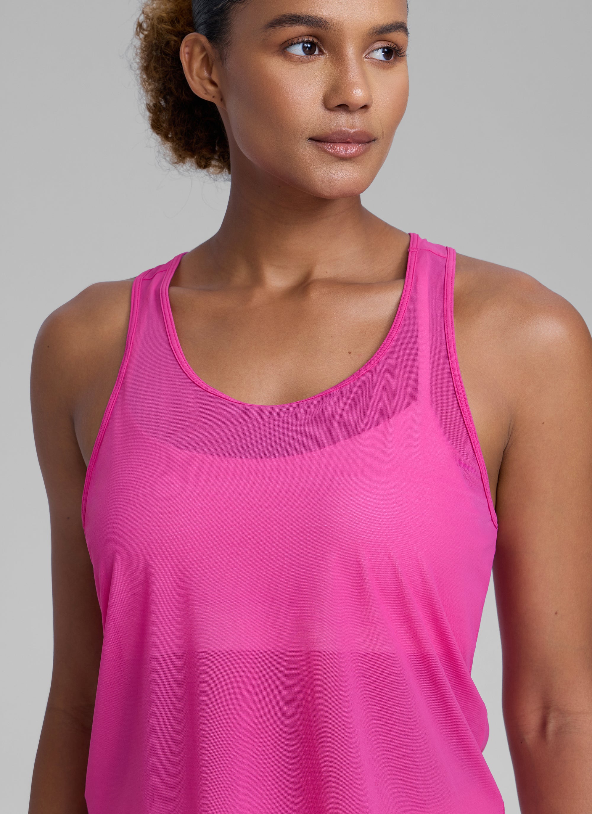 Mesh Relaxed Fit Workout Breathable Tank - Image 4