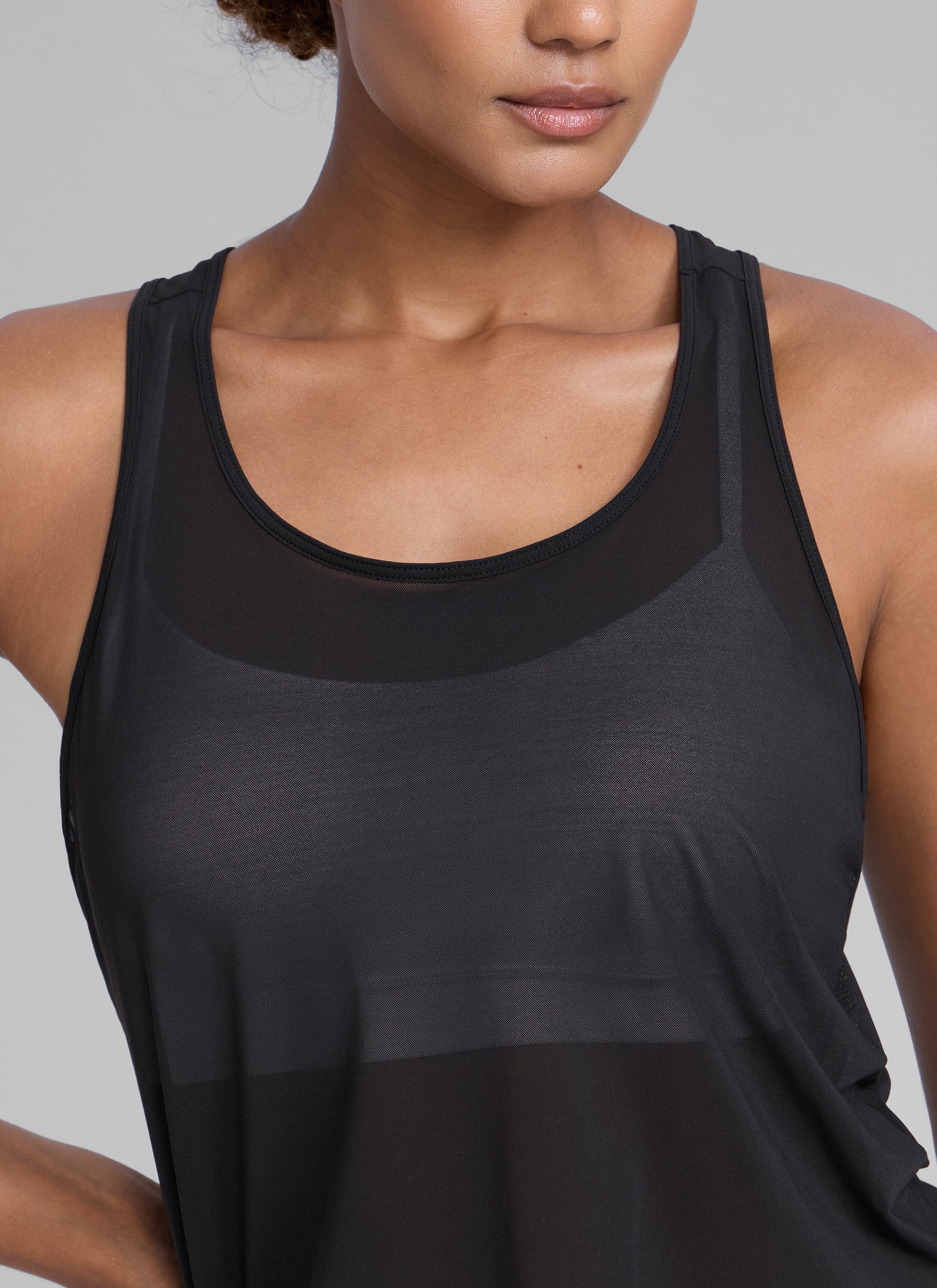 Mesh Relaxed Fit Workout Breathable Tank - Image 8