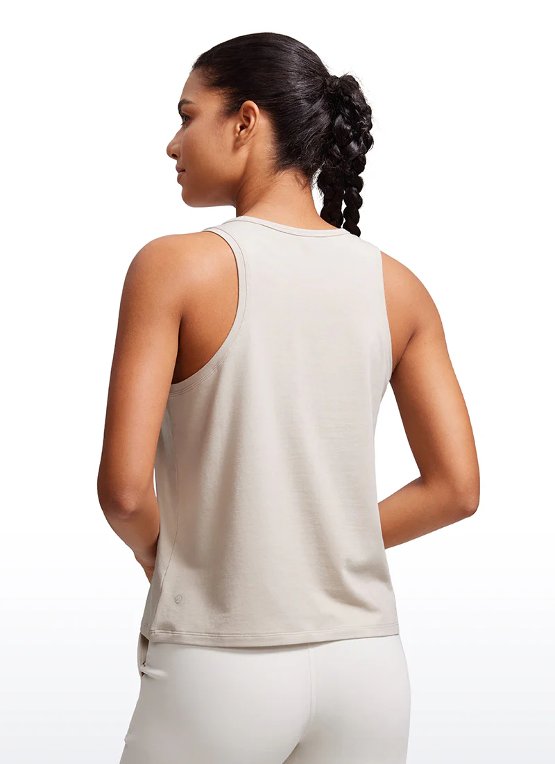 Pima Cotton Sleeveless  Scoop Neck Tank - Image 10