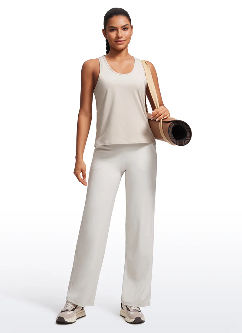 Pima Cotton Sleeveless  Scoop Neck Tank - Image 11
