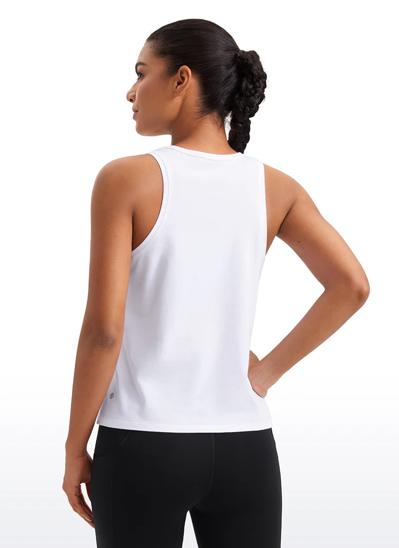 Pima Cotton Sleeveless  Scoop Neck Tank - Image 6