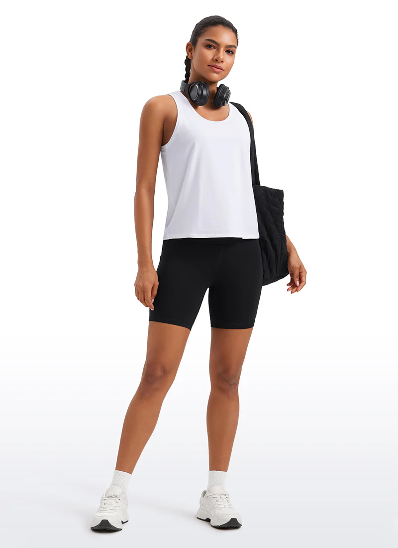 Pima Cotton Sleeveless  Scoop Neck Tank - Image 7