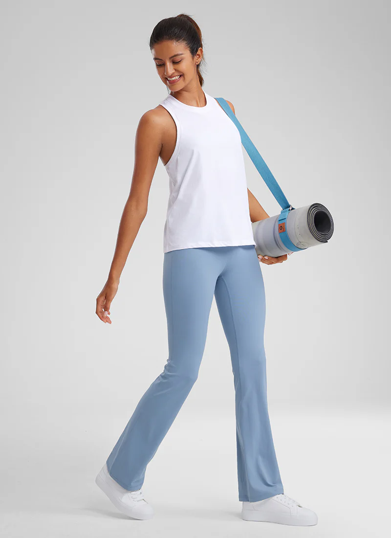 Pima Cotton Racerback High Neck Tank - Image 14