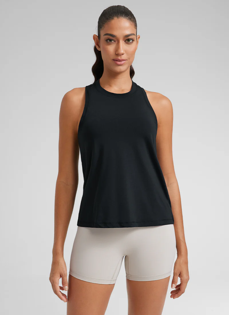 Pima Cotton Racerback High Neck Tank - Image 16