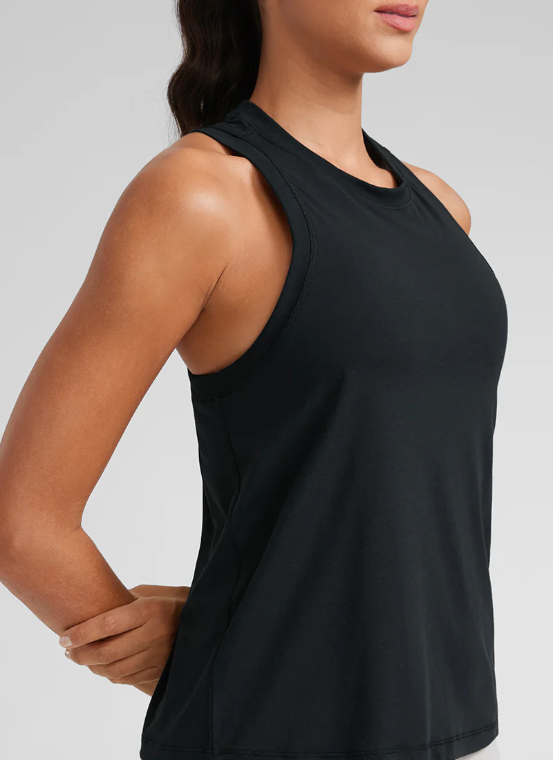 Pima Cotton Racerback High Neck Tank - Image 18