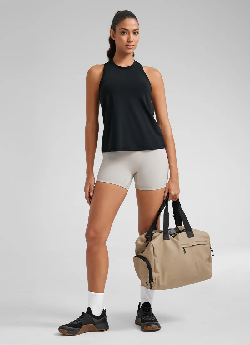 Pima Cotton Racerback High Neck Tank - Image 19