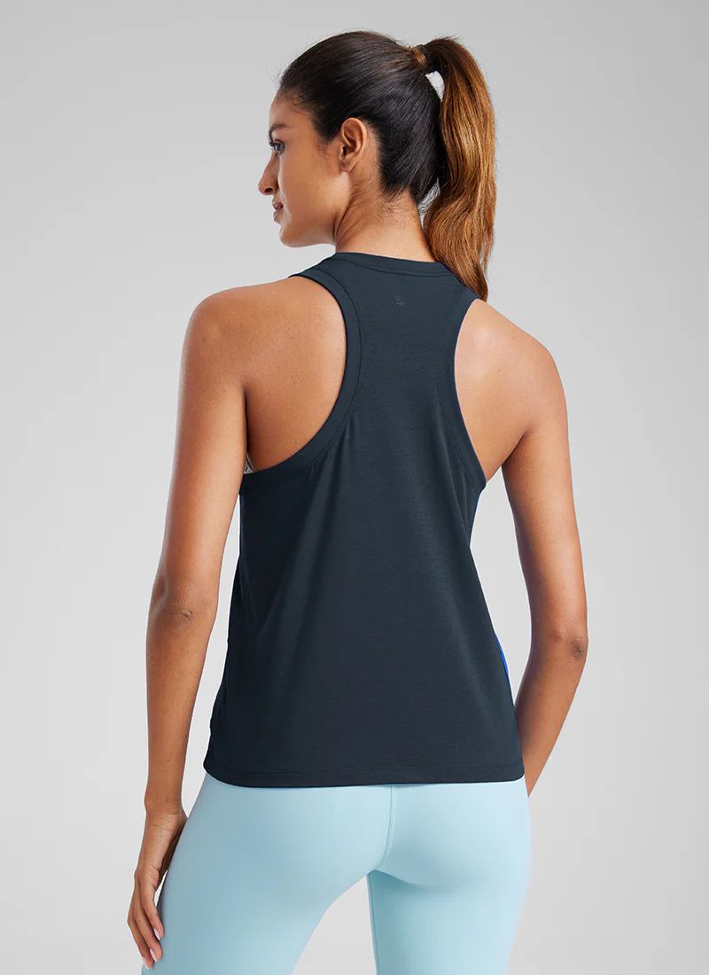 Pima Cotton Racerback High Neck Tank - Image 21