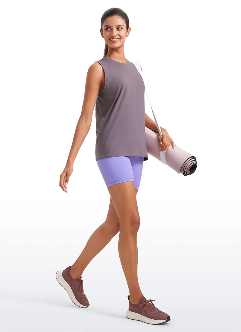 Pima Cotton Hip Length High Neck Tank - Image 19