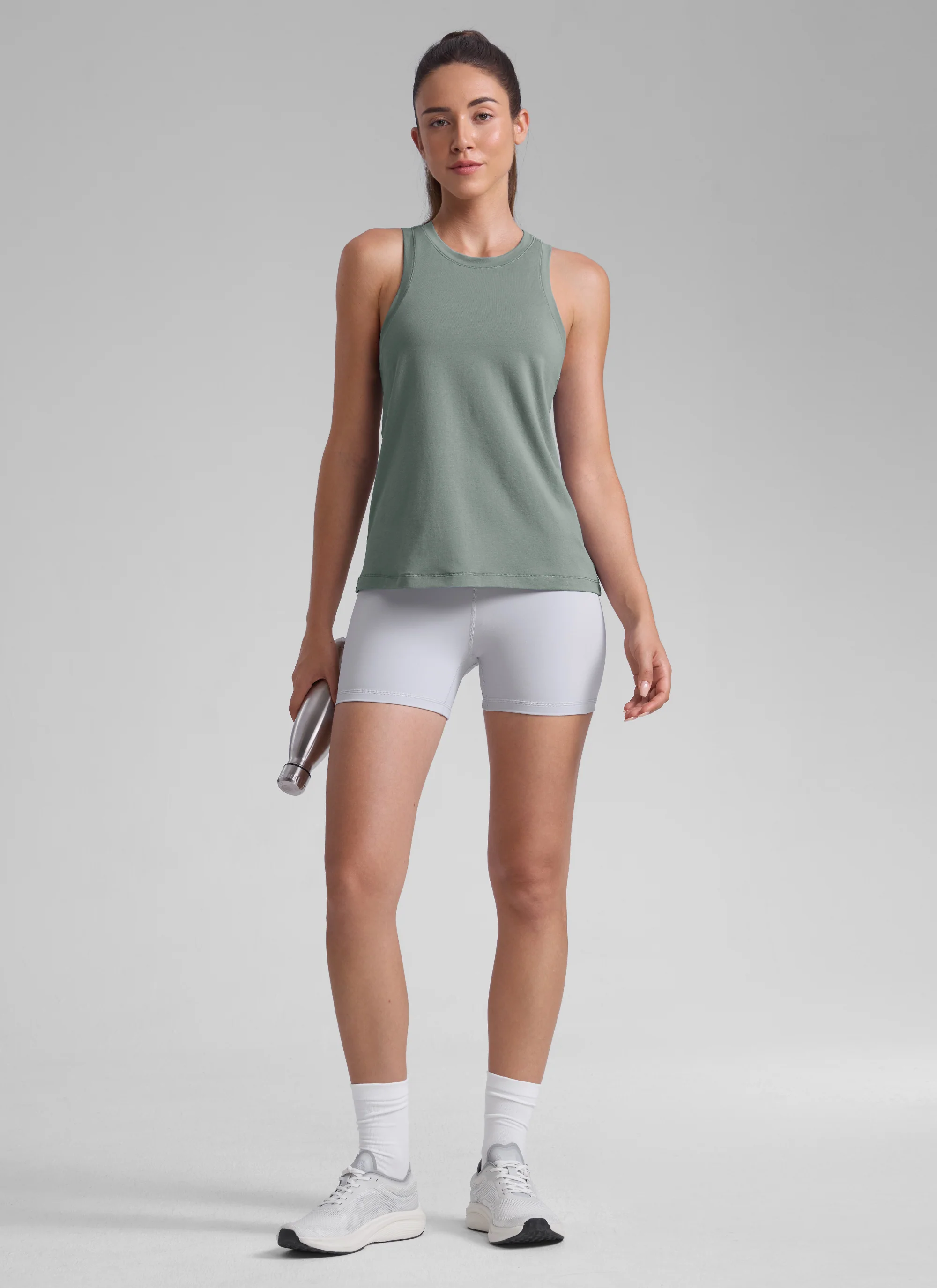 Poly Cotton-Blend Racerback Tank - Image 17